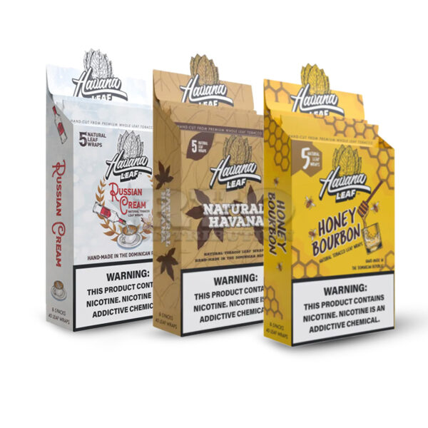 Havana Natural Leaf of 5 Packs Wraps - All Flavors Availabe